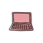 Doodle of a laptop.